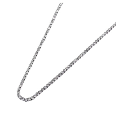 Vanessa Silver Crystal Tennis Necklace