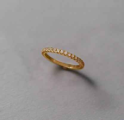18K Eternity Micro CZ Ring