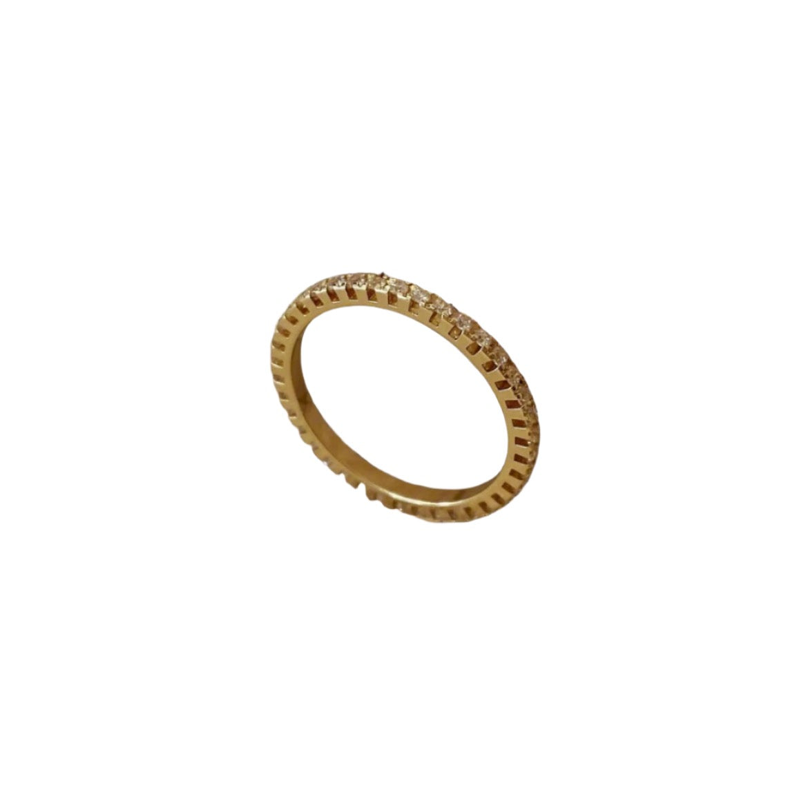 18K Eternity Micro CZ Ring