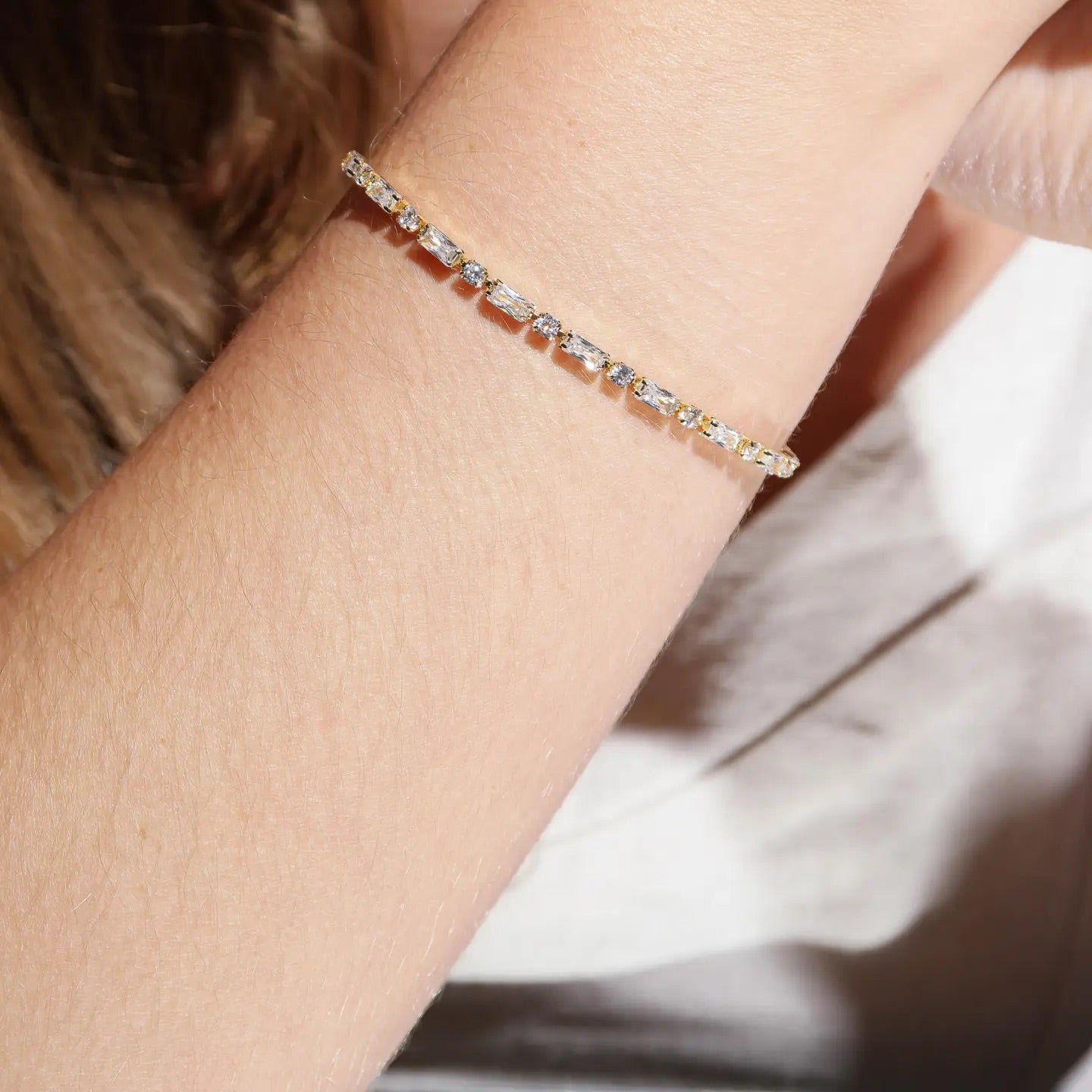Baby Baguette Tennis Bracelet