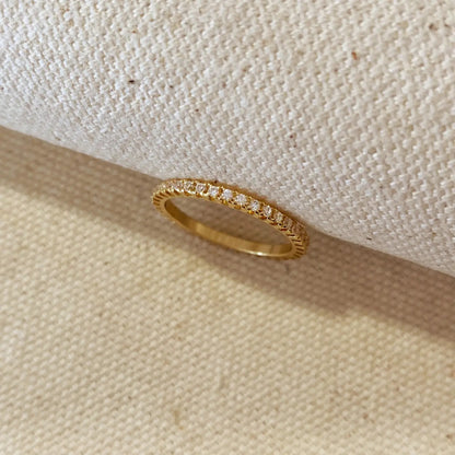 18K Eternity Micro CZ Ring