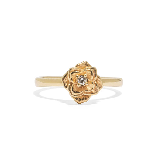 Diamond in a Spinning Rose Ring
