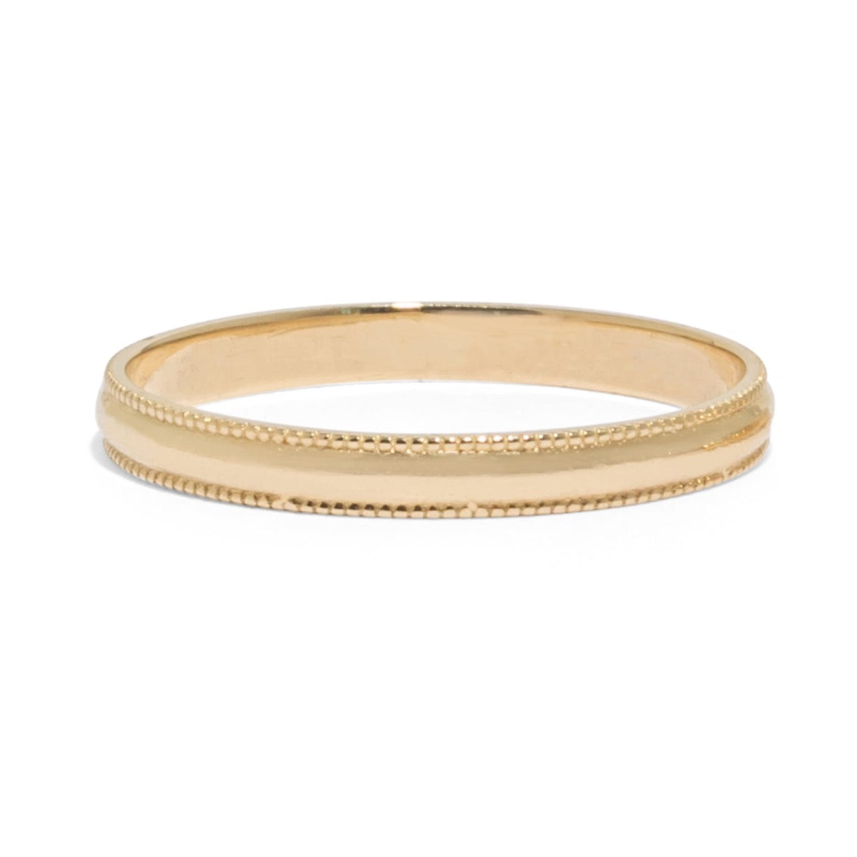 Thin Band with Milgrain Detailing